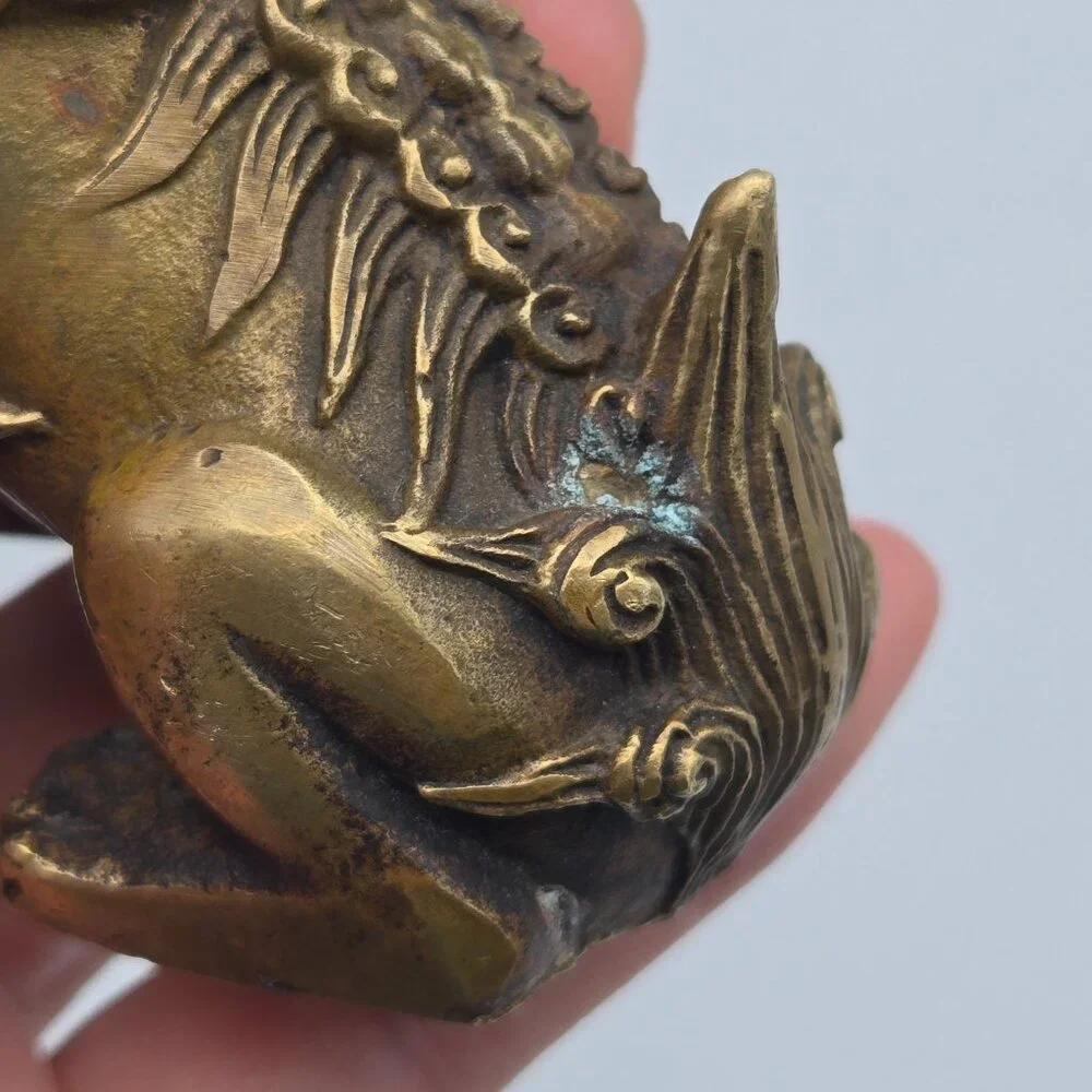 Vintage Solid‎ Brass Mini Foo Dog
